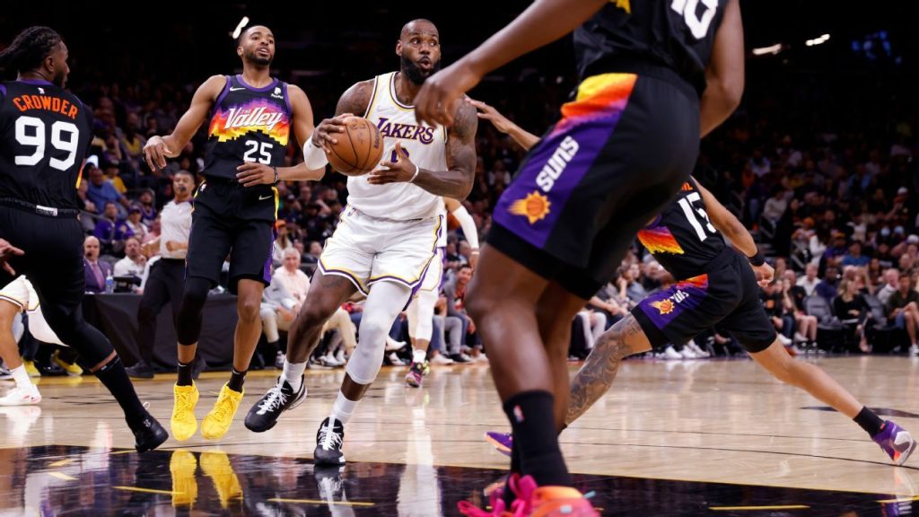 Lakers' LeBron James becomes the first player in NBA history to reach 10,000 points, rebounds, and assists