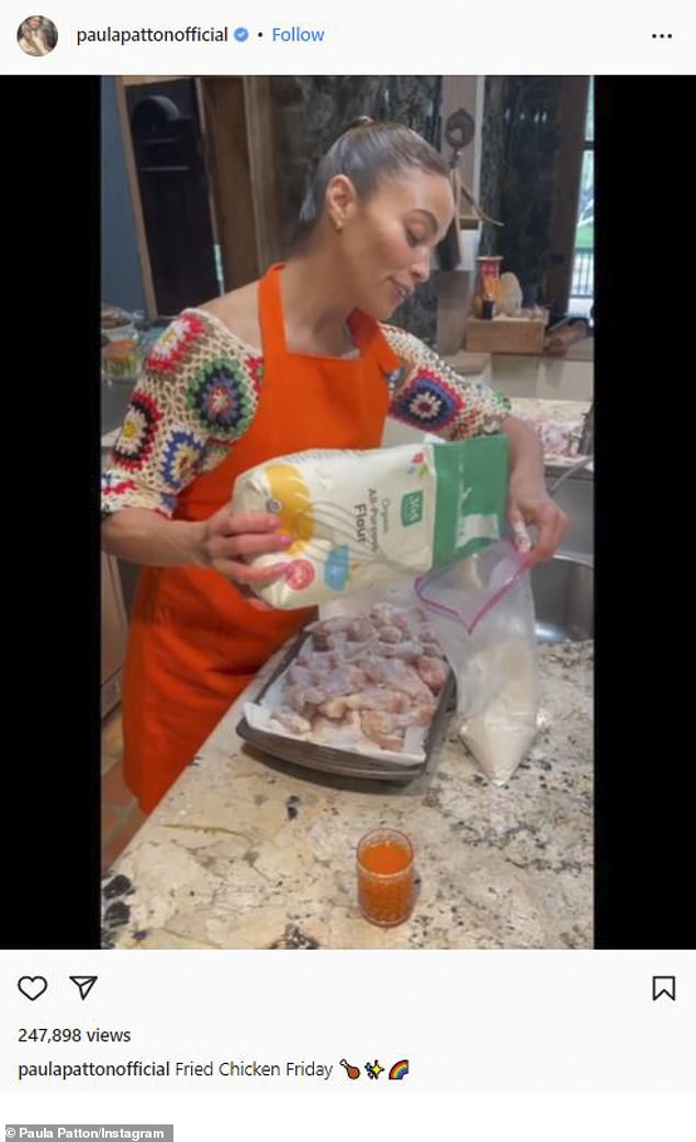 How it all began: It all started when Patton posted a video of herself making her evil mother's chicken recipe on Instagram on March 4th.