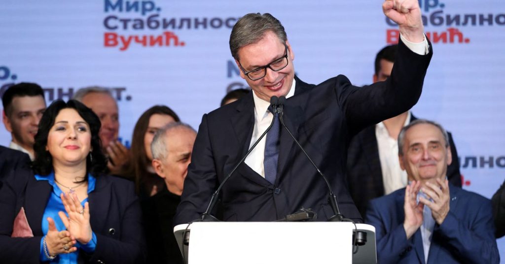 Incumbent Serbian President Vucic is preparing to win a second term