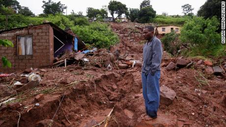 On Tuesday, Durban's Jhumpa Ferry looked at the grounds where his home stood before torrential rain destroyed it.