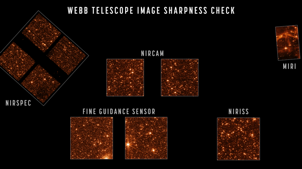 The fully aligned Webb Space Telescope sees a field of stars