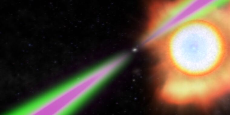 The neutron star "Black Widow" takes an hour to orbit the star that is roasting