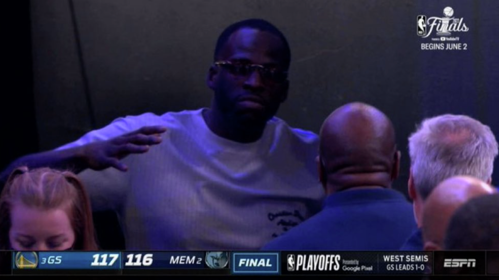 Draymond who got fired has an NSFW salute to Steve in the tunnel after the win