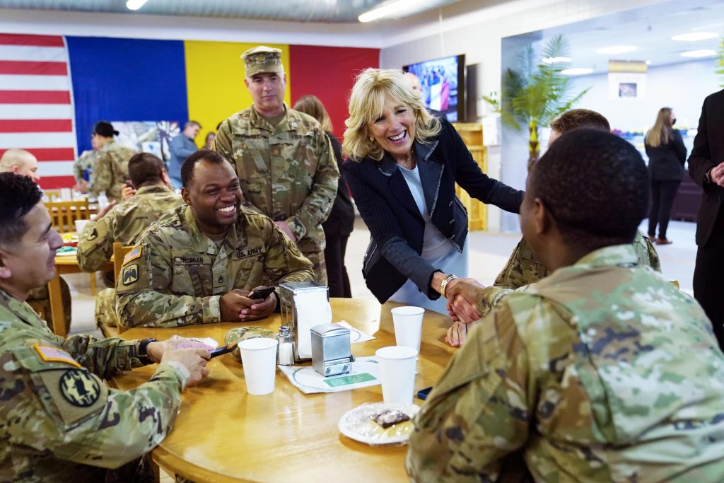 Jill Biden Thanks US Forces in Romania Amid the Ukraine War