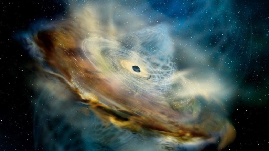 Monster black hole may have created a magnetic 'heart'