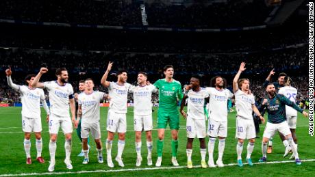 Real Madrid celebrated a stunning victory over Manchester City.