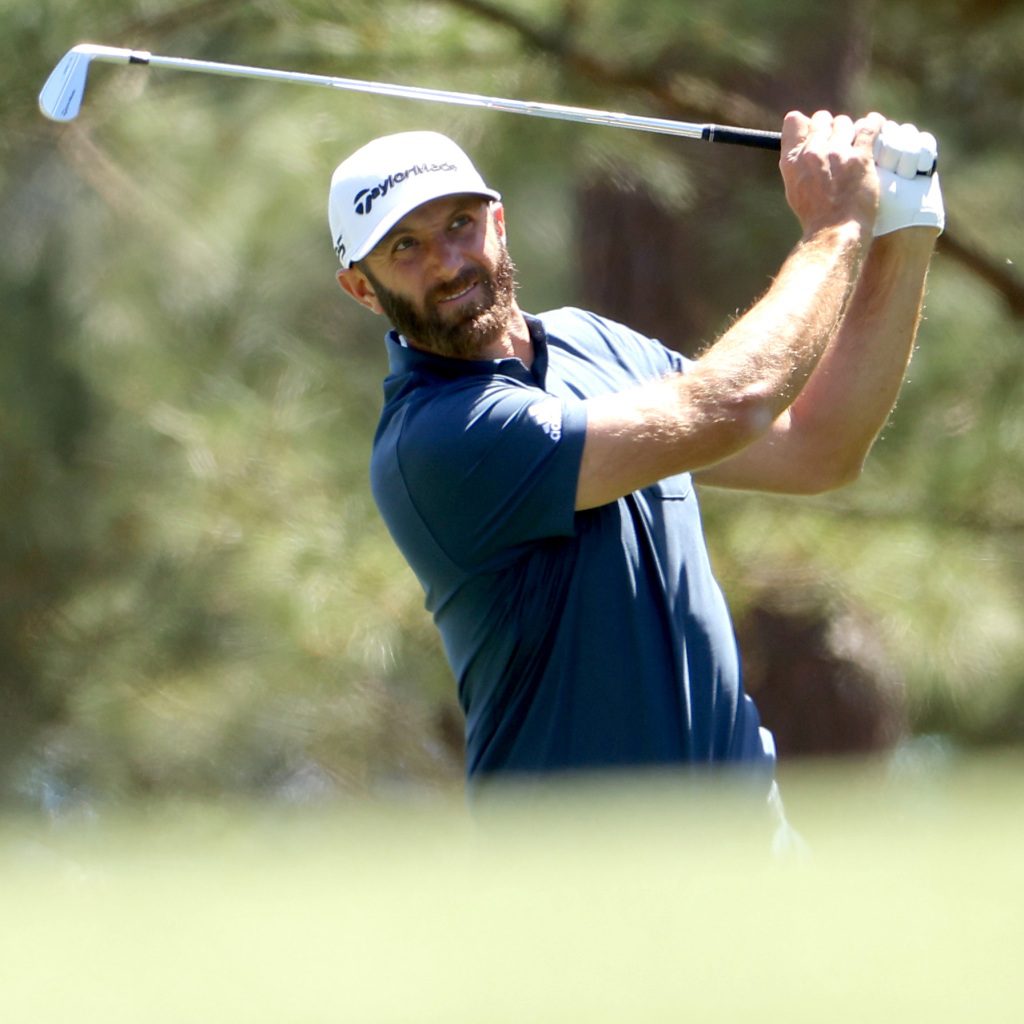 Dustin Johnson hits a bullet at the Masters on April 10, 2022