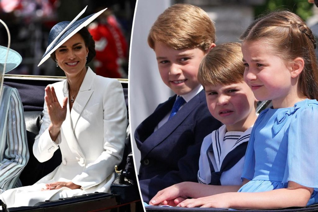 Kate Middleton arrives at Platinum Jubilee with three kids