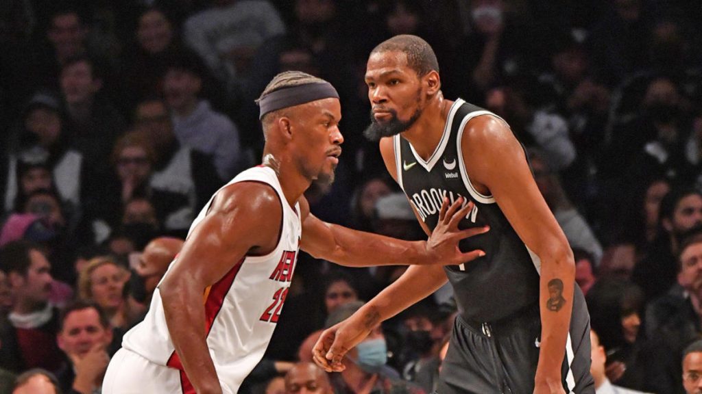 Kevin Durant wants to play for the Heat, but only alongside Jimmy Butler, Pam Adebayo and Kyle Lowry, according to the report.