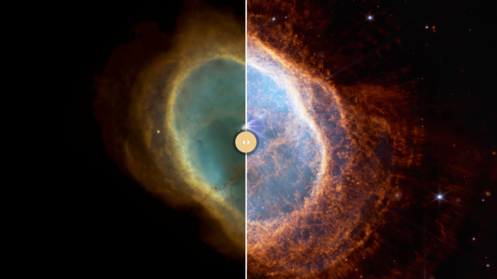 Compare Hubble and Webb satellite images with this app: NPR