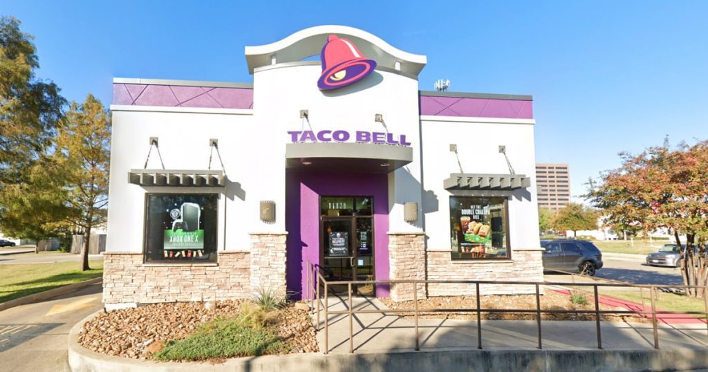 A video clip shows a Taco Bell operator pouring hot water on customers