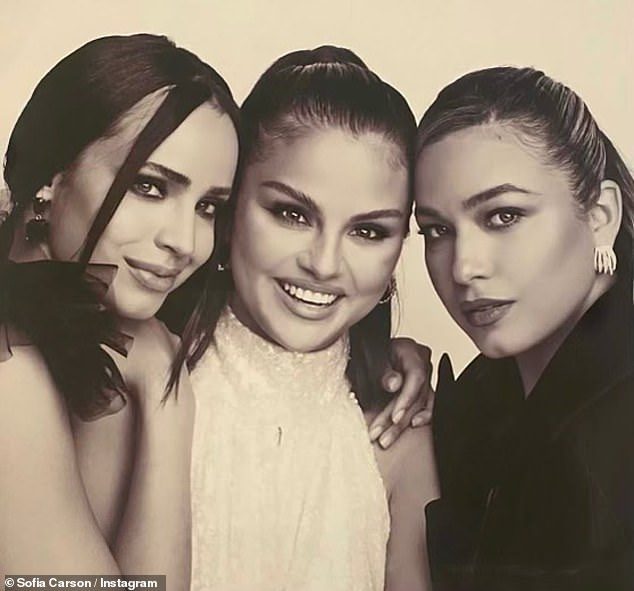 MIA: Selena has barely appeared in content posted by her friends, although many have shared her adorable black and white photos from the evening