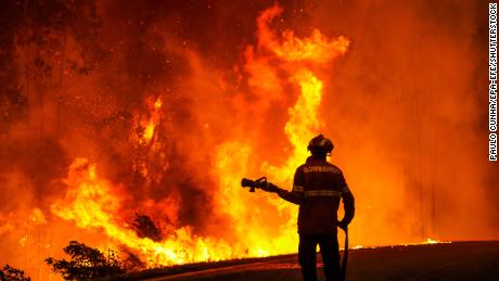 The heat wave in Portugal intensified a pre-existing drought and sparked wildfires in central parts of the country, including the village of Memoria in the municipality of Leiria. 