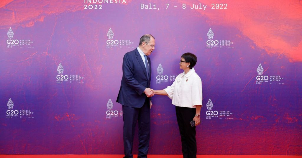 Indonesia urges G20 to help end war in Ukraine as Lavrov looks at Russia