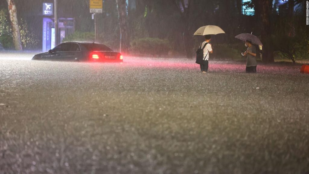 Seoul floods: Record rains killed at least 8 people in South Korea's capital as buildings inundated and cars inundated