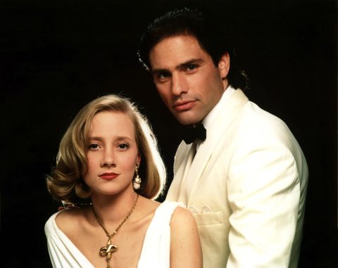 Heche, seen here in 1990 with Russell Todd, won a Daytime Emmy Award for her performance in a soap opera. 