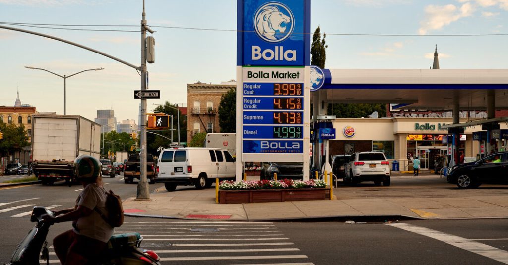Gas prices in the US are dropping to less than $4 a gallon