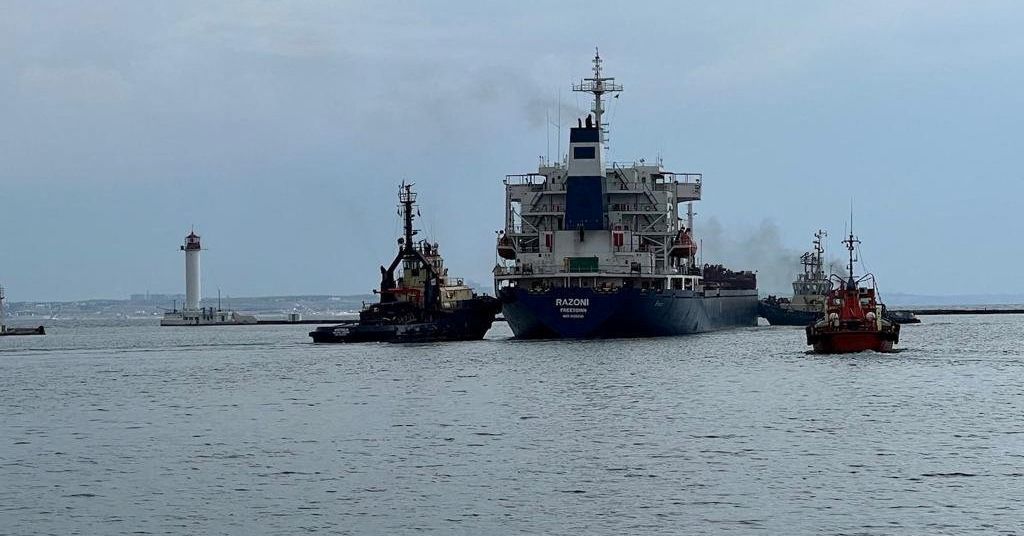 The first grain ship in Ukraine since the beginning of the war leaves Odessa