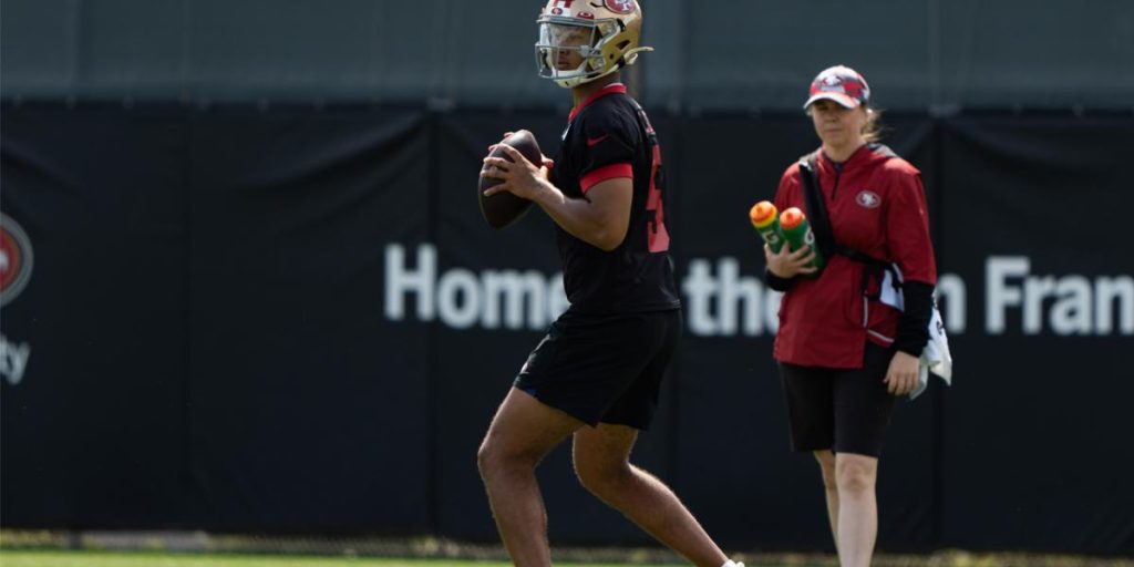 Tri Lance was intercepted three times by the 49ers' defense in practice
