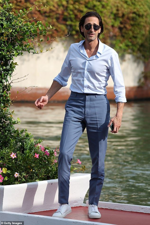 Looking Classy: Adrien has also been spotted on the festival on Tuesday