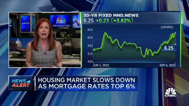 Housing market slowdown as mortgage rates hit 6.25%