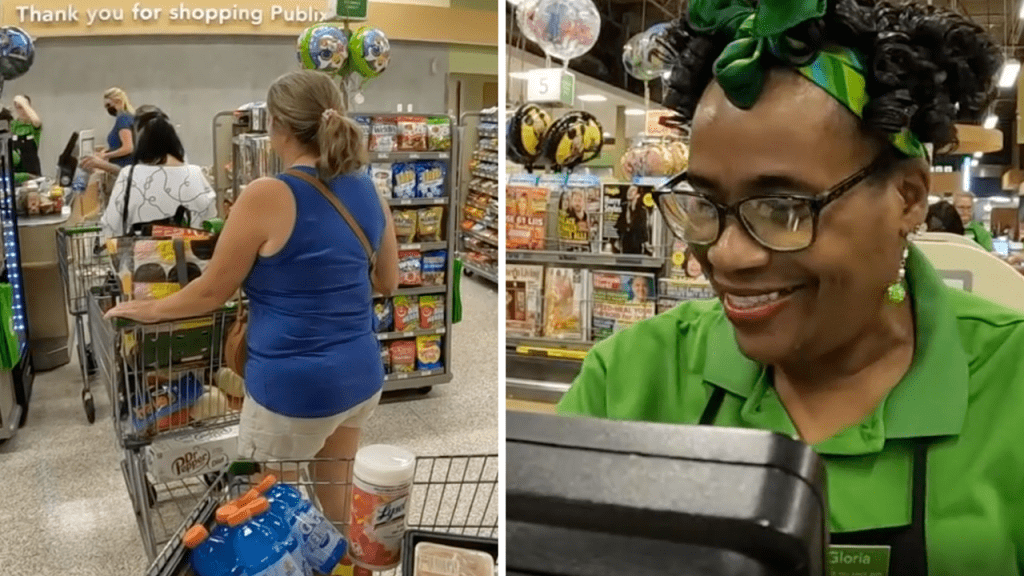 Most shoppers hate waiting in line, but many are gladly waiting for this Florida Publix cashier.