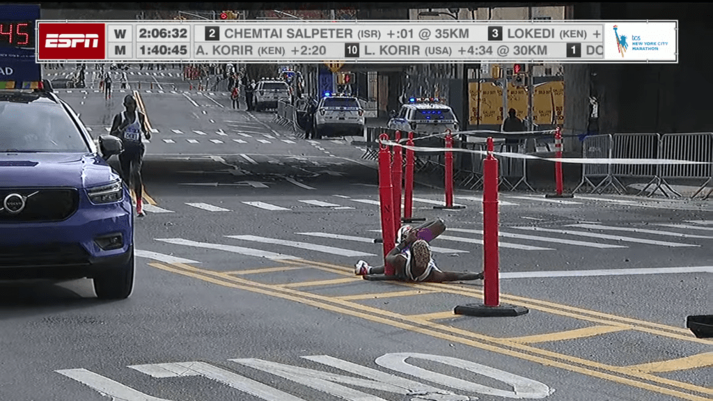 Daniel Do Nascimento collapses while leading NYC Marathon
