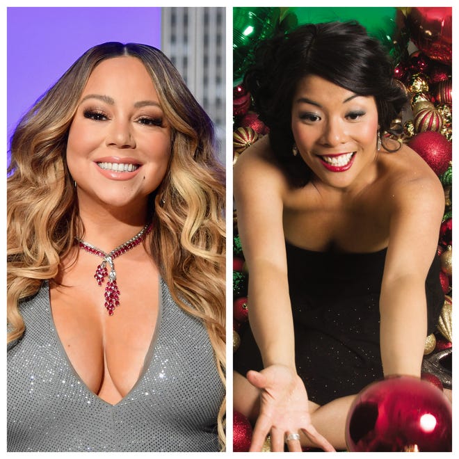 Elizabeth Chan, right, says Mariah Carey isn't the only Queen of Christmas.  US Trademark Trial and Appeals Board approved.
