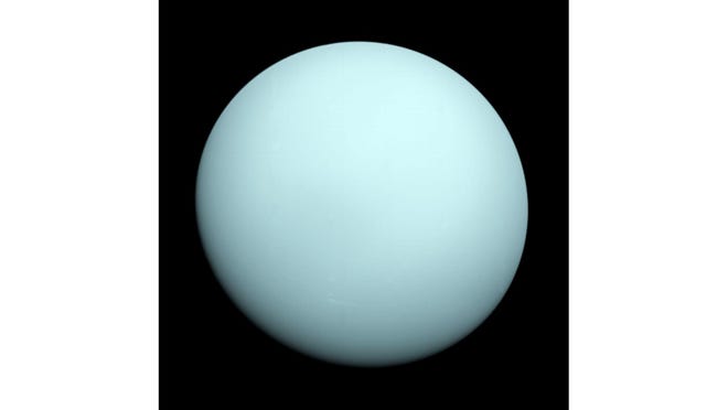 Uranus has the coldest planetary temperature on record in our solar system, with a record low of about minus 370 degrees Fahrenheit.