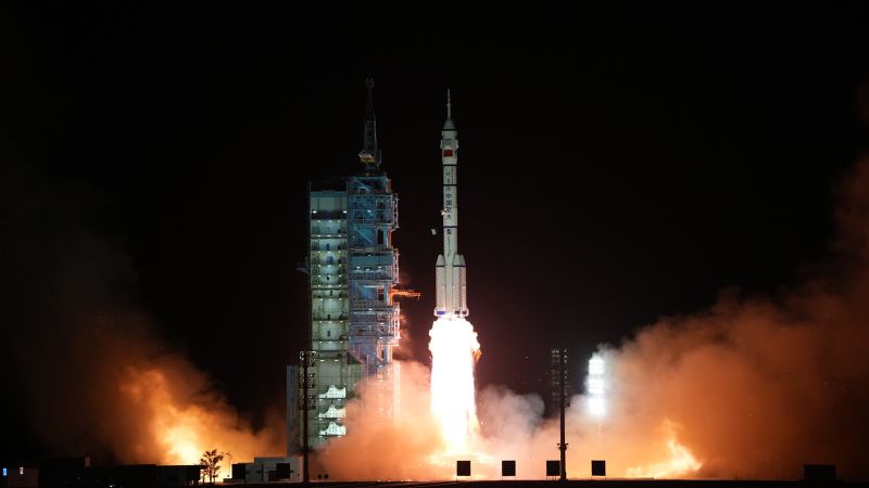 China launches 3 astronauts to a new space station