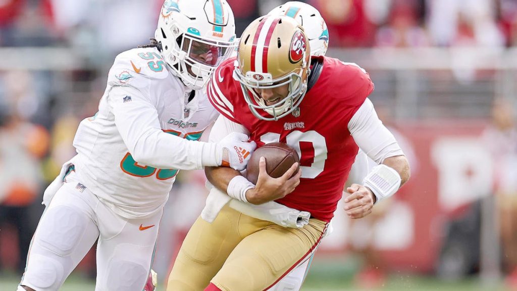 JIMMY GAROPOLO INJURY UPDATE: 49ers' QB ruled out against the Dolphins with an ankle injury;  Rookie Brock Purdy takes charge